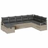 vidaXL Conjunto de sofá de jardín 8 pcs Gris Claro Poliratán