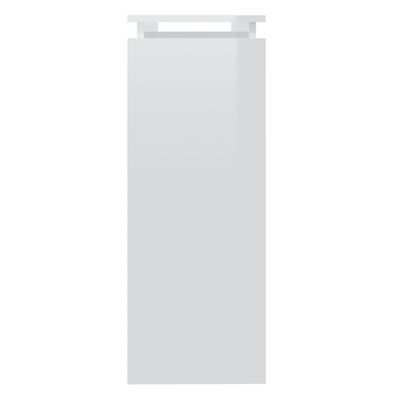 vidaXL Mesa consola madera contrachapada blanco brillante 102x30x80 cm