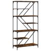 vidaXL Estanter&iacute;a madera de ingenier&iacute;a acero roble ahumado 91x36x176cm