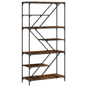 vidaXL Estanter&iacute;a madera de ingenier&iacute;a acero roble ahumado 91x36x176cm