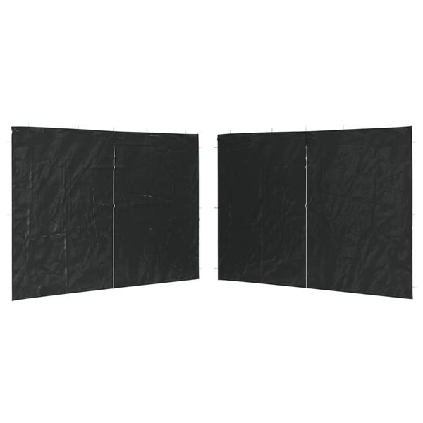 vidaXL Paredes para carpas de fiesta con cremallera 2 uds PE antracita
