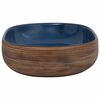 vidaXL Lavabo sobre encimera ovalado cer&aacute;mica marr&oacute;n y azul 59x40x14cm