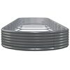 vidaXL Jardinera arriate acero galvanizado gris 600x140x36 cm