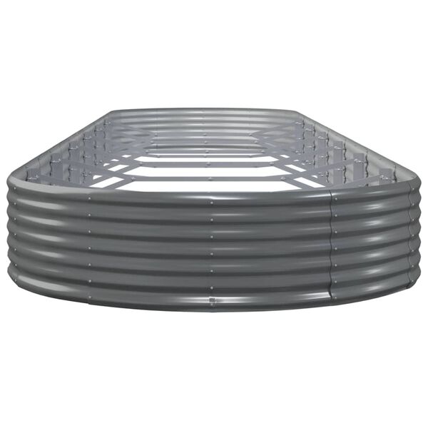 vidaXL Jardinera arriate acero galvanizado gris 600x140x36 cm