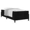 vidaXL Cama tipo Box Spring con colch&oacute;n Negro 90 x 190 cm tela