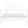 vidaXL Estructura cama sin colch&oacute;n con estribo metal blanco 107x203 cm