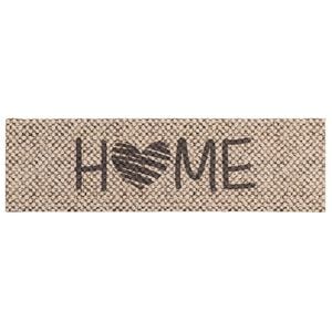 vidaXL Alfombra de cocina Hogar beige 150 x 45 cm 100% Poliamida