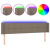 vidaXL Cabecero con LED de tela gris taupe 183x16x78/88 cm