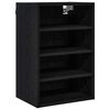 vidaXL Mueble colgante con estante Roble negro 40 x 29,5 x 60 cm