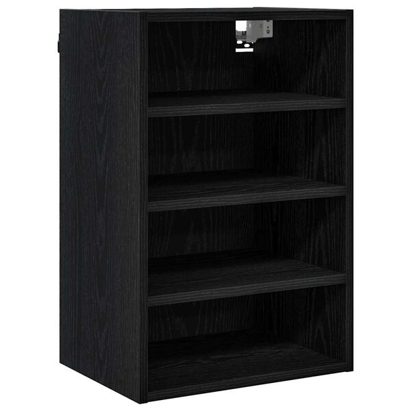 vidaXL Mueble colgante con estante Roble negro 40 x 29,5 x 60 cm