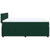 vidaXL Cama box spring con colch&oacute;n terciopelo verde oscuro 140x190 cm