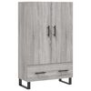 vidaXL Aparador alto madera de ingenier&iacute;a gris Sonoma 69,5x31x115 cm