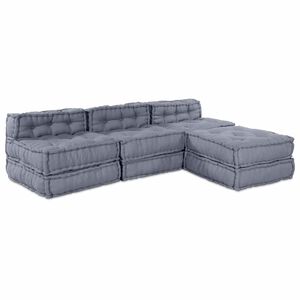 vidaXL Unidad de Sof&aacute; Modular Tela Gris 210 x 140 x 56 cm