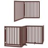 vidaXL Puerta de perros plegable 12 paneles madera &aacute;lamo marr&oacute;n 960 cm