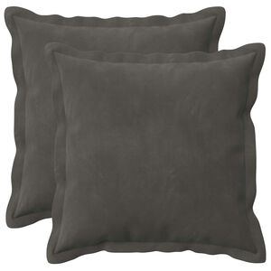 vidaXL Coj&iacute;n con almohada HOUTEN 2 uds. Gris oscuro Terciopelo