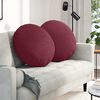 vidaXL Cojines para asiento 2 pcs Rojo vino &Oslash;60 x 21 cm tela