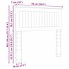vidaXL Cabecero con cabecera 90 cm Madera contrachapada
