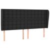 vidaXL Cabecero con orejas cuero sint&eacute;tico negro 203x23x118/128 cm