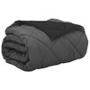 vidaXL Edred&oacute;n de Verano Negro y Antracita 200 x 200 cm Microfibra