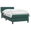 vidaXL Cama box spring con colch&oacute;n terciopelo verde oscuro 100x210 cm
