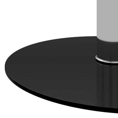 vidaXL Mesa de centro de vidrio templado negro 40 cm