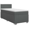 vidaXL Cama box spring con colch&oacute;n Gris oscuro 80 x 200 cm Tela