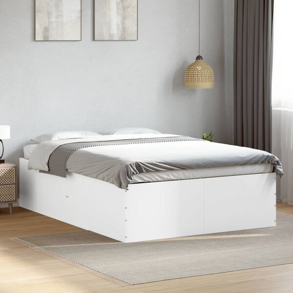 vidaXL Estructura de cama sin colch&oacute;n blanco 140x190 cm