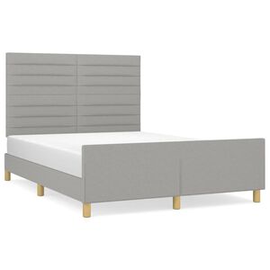 vidaXL Cama sin colch&oacute;n tela gris claro 140x190 cm