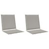 vidaXL Cojines de Asiento y Respaldo 2 pcs Gris Claro 47 x 45 x 2 cm