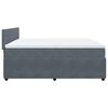 vidaXL Cama box spring con colch&oacute;n terciopelo gris oscuro 200x200 cm