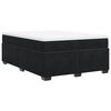 vidaXL Cama box spring con colch&oacute;n terciopelo negro 140x190 cm