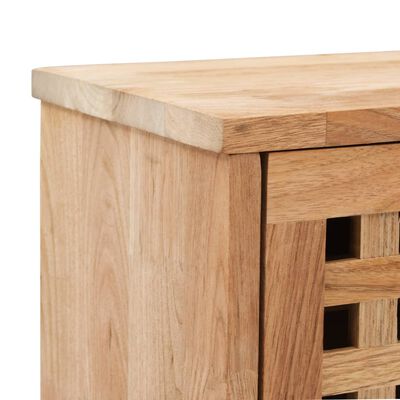 vidaXL Banco zapatero de madera maciza de nogal 94x20x38 cm