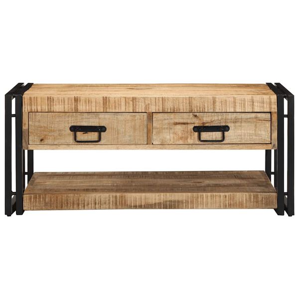 vidaXL Mesa de centro 90x50x38 cm de madera maciza de mango