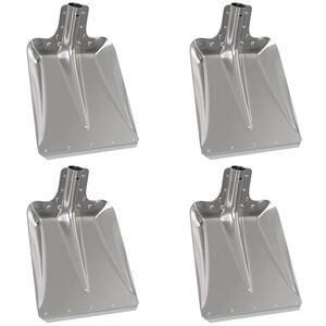 vidaXL Cabeza de pala 4 pcs Plateado 43 x 32,5 cm Aluminio