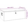 vidaXL Caja de almacenaje de aluminio negro 100x55x37 cm