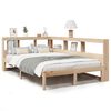 vidaXL Cama con estanter&iacute;a sin colch&oacute;n madera maciza blanca 120x200 cm