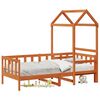 vidaXL Juego de Cama de D&iacute;a 2 uds. Marr&oacute;n cera Madera de pino macizo