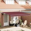 vidaXL Toldo retr&aacute;ctil manual burdeos 400x300 cm