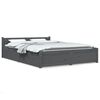 vidaXL Estructura de cama con cajones gris 140x190 cm