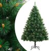 vidaXL &Aacute;rbol de Navidad artificial con bisagras y soporte 180 cm