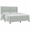 vidaXL Cama tipo Box Spring Gris Claro 180 x 200 cm Terciopelo