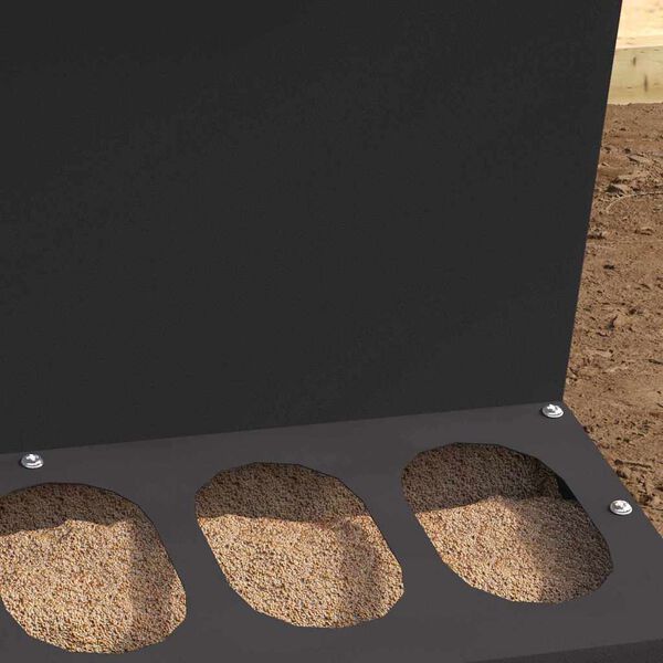 vidaXL Comedero para pollos Negro 40 x 40 x 45 cm