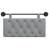 vidaXL Cabecera Colgante Gris Claro 100 x 55 x 7 cm tela
