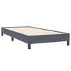 vidaXL Cama box spring con colch&oacute;n terciopelo gris oscuro 90x220 cm