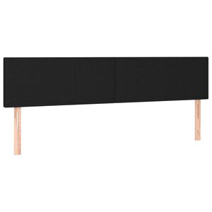 vidaXL Cabeceros tela negro 200x5x78/88 cm