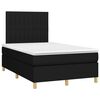 vidaXL Cama box spring con colch&oacute;n LED tela negro 120x200 cm
