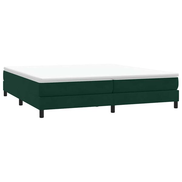 vidaXL Cama box spring sin colch&oacute;n verde oscuro terciopelo 200x210 cm