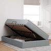 vidaXL Cama con almacenamiento y colch&oacute;n Gris Claro 120 x 190 cm