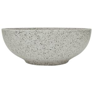 vidaXL Lavabo sobre encimera redondo cer&aacute;mica gris &Phi;41x14 cm