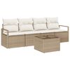 vidaXL Juego de Sof&aacute; 5 uds. 4-N&uacute;mero de plazas Beige y Crema